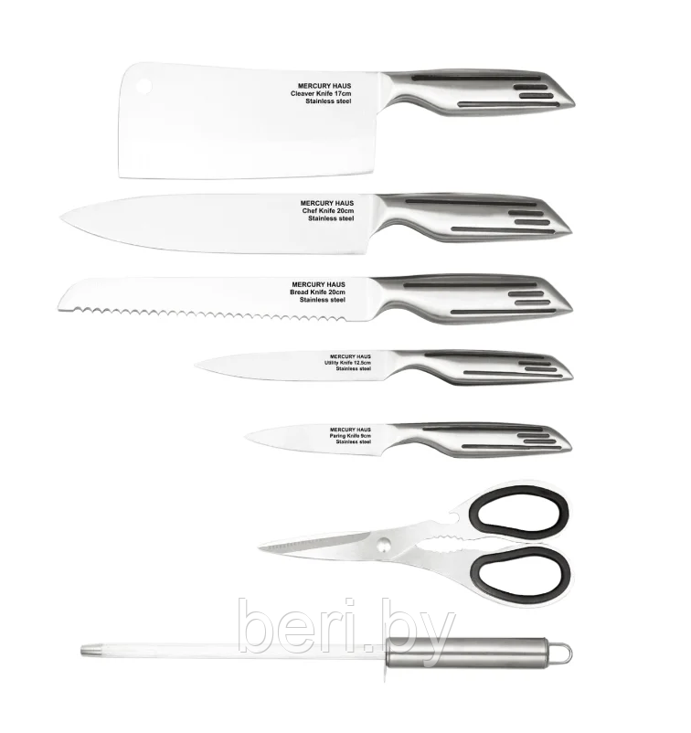 MC-6159 Набор ножей на подставке MercuryHaus с ножницами и точилкой, 8 предметов - фото 3 - id-p117507051