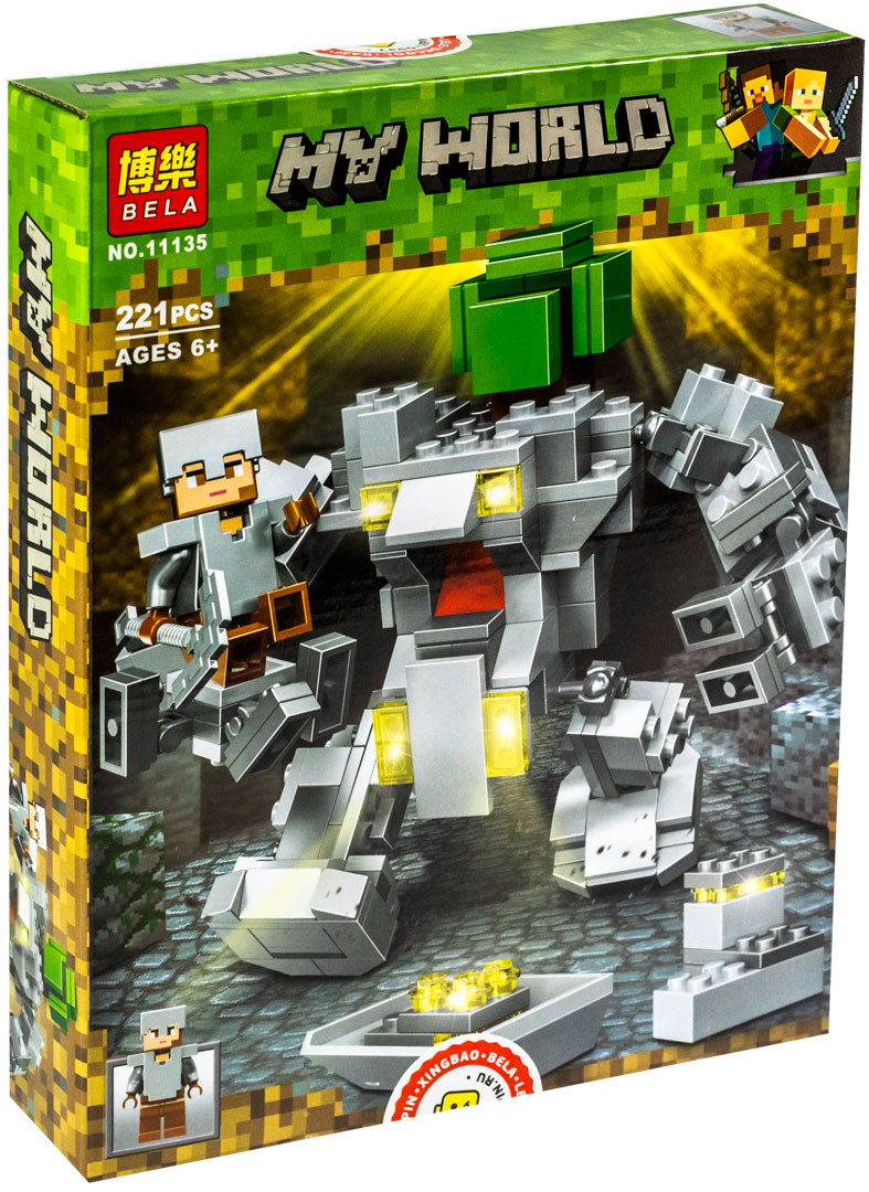 Детский конструктор Bela Minecraft Майнкрафт арт.11135 Робот Титан, аналог лего Lego игрушки - фото 2 - id-p117507135