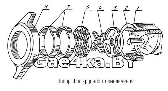 Комплект ножей для крупного измельчения к мясорубке МИМ 600, МИМ 600М - фото 2 - id-p116091946