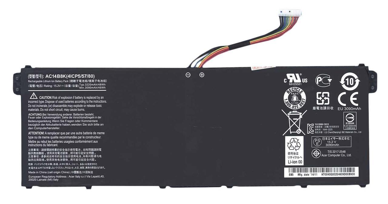 Аккумулятор (батарея) для ноутбука Acer Travelmate B115-M (AC14B8K/AC14B3K) 15.2V 3200mAh