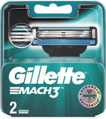 Кассеты Gillette MACH3  2шт/ Производство Польша