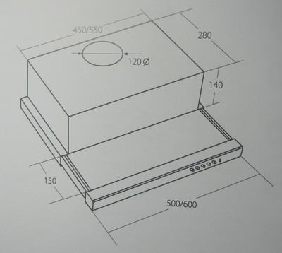 Вытяжка кухонная AKPO Light Eco 50 wk-7 белый - фото 3 - id-p7129570