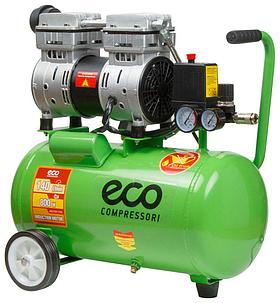 Компрессор ECO AE-25-OF1 (140 л/мин, 8 атм, коаксиальный, безмасляный, ресив. 24 л, 220 В, 0,8 кВт)