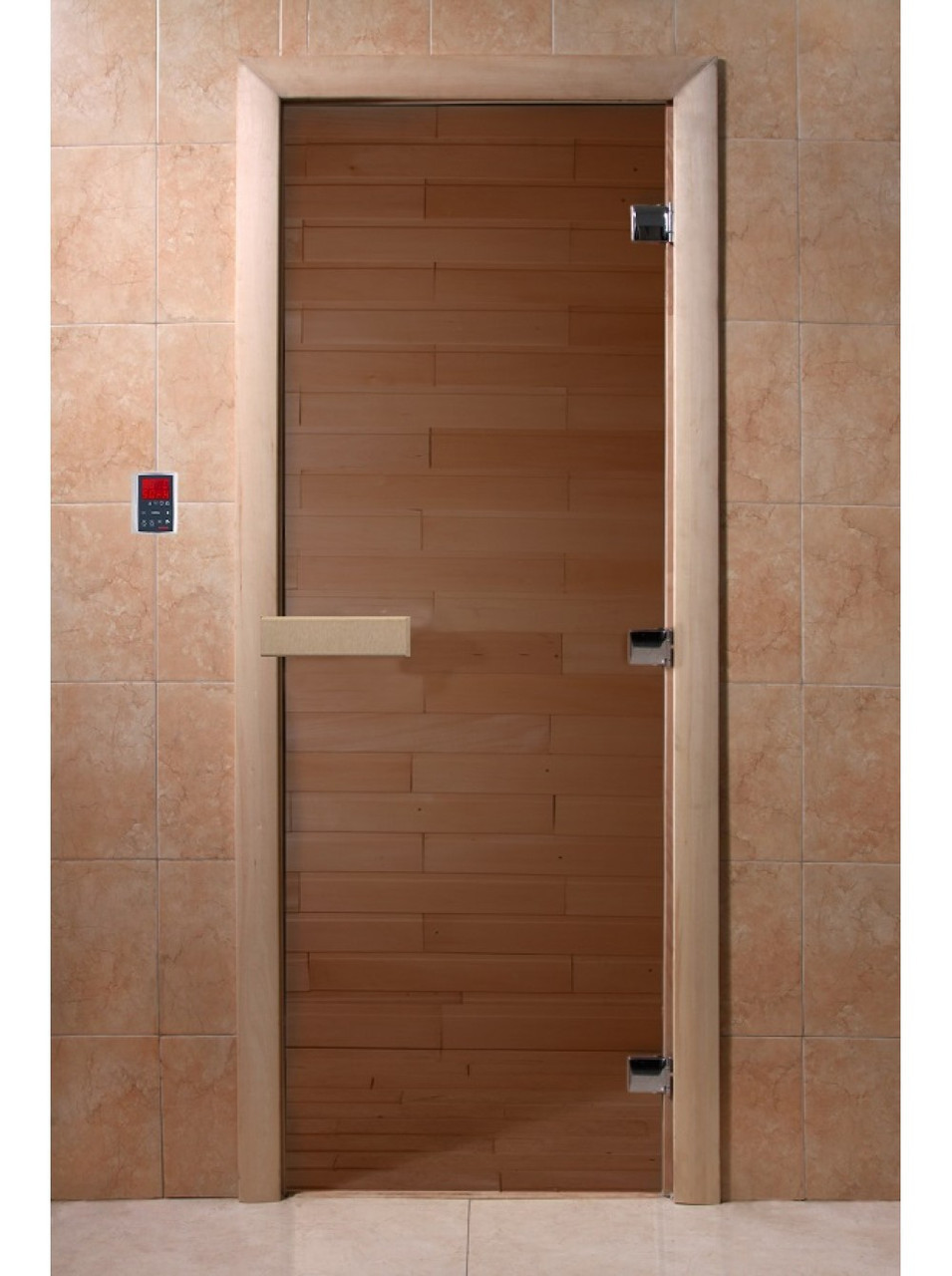 Дверь для бани стеклянная DoorWood, бронза, 600x1900 - фото 2 - id-p117546985