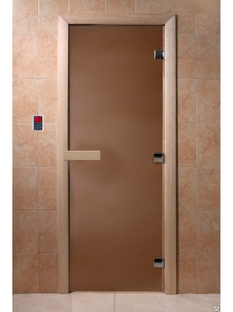 Дверь для бани стеклянная DoorWood, бронза матовая, 600x1900 - фото 2 - id-p117549020