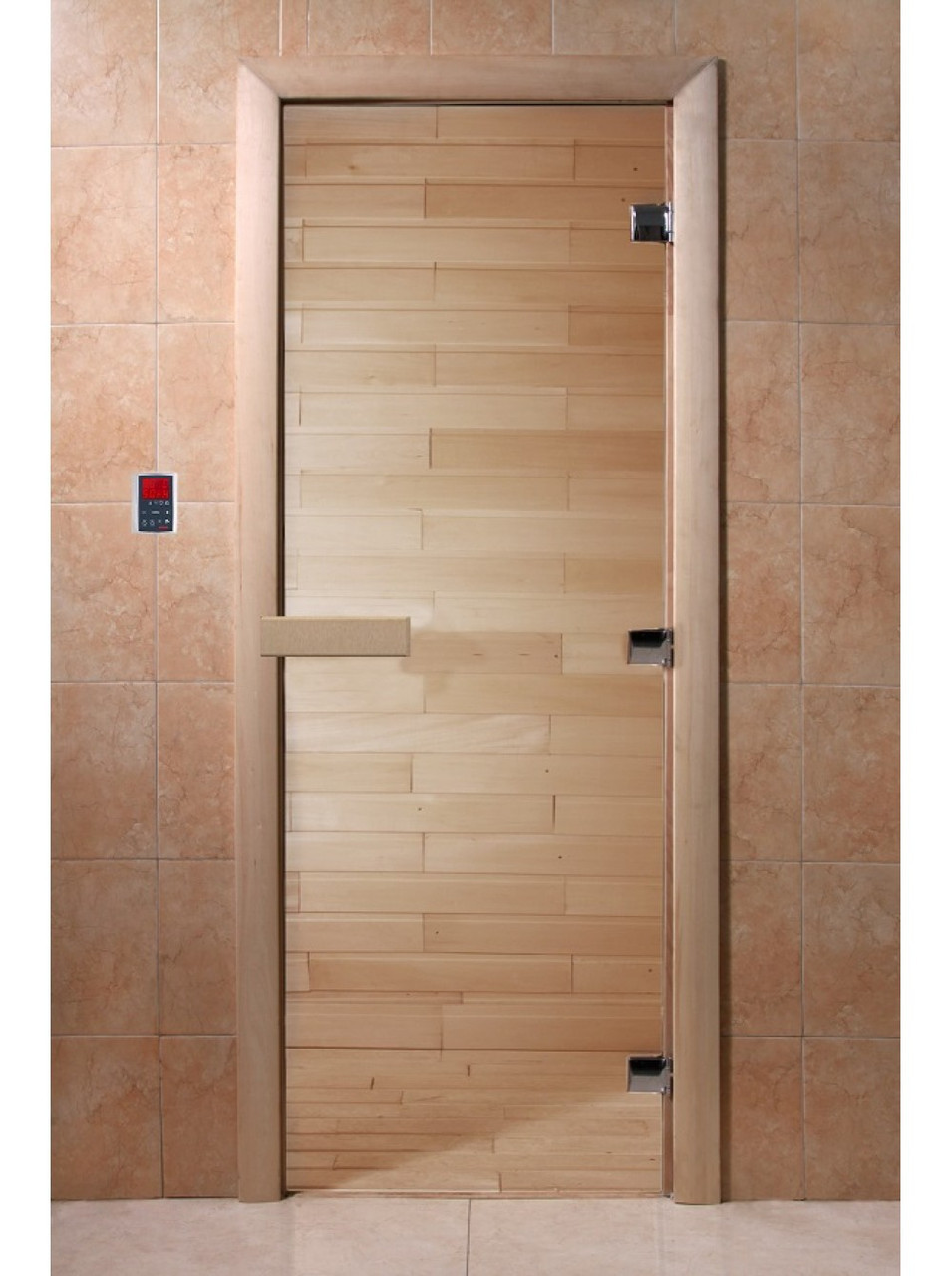 Дверь для бани стеклянная DoorWood, прозрачная, 700x2000 - фото 2 - id-p117559668