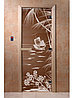 Дверь для бани стеклянная DoorWood, бронза с рисунком, 700x1700, фото 6
