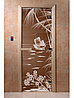 Дверь для бани стеклянная DoorWood, бронза с рисунком, 700x1800, фото 6