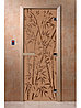 Дверь для бани стеклянная DoorWood, бронза матовая с рисунком, 600x1800, фото 3