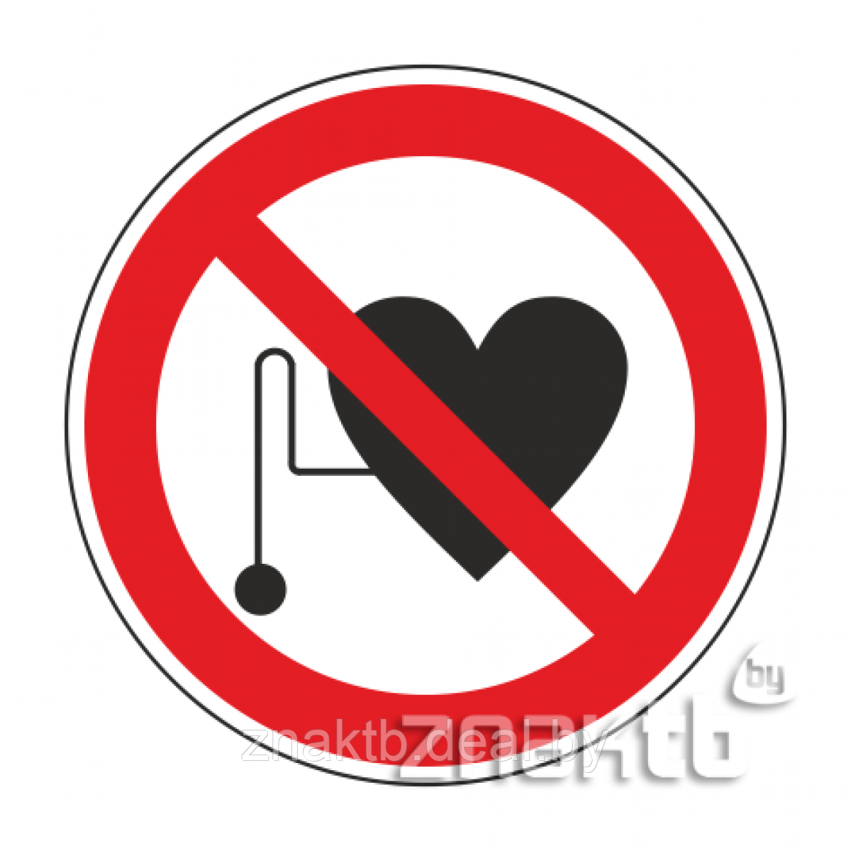 Знак Запрещается работа людей со стимуляторами сердечной деятельности код Р11 - фото 1 - id-p117572066