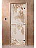 Дверь для бани стеклянная DoorWood, сатин с рисунком, 700x1700, фото 3