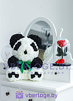 Мишка панда из 3D роз 40 см Premium