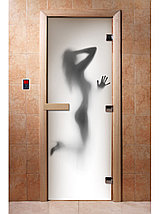 Дверь для бани стеклянная DoorWood с фотопечатью, 700x1900, фото 3