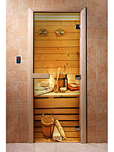 Дверь для бани стеклянная DoorWood с фотопечатью, 700x1900, фото 2