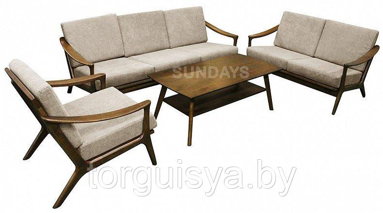 Полный комплект мягкой мебели Sundays HARRISON RT639, каучуковое дерево