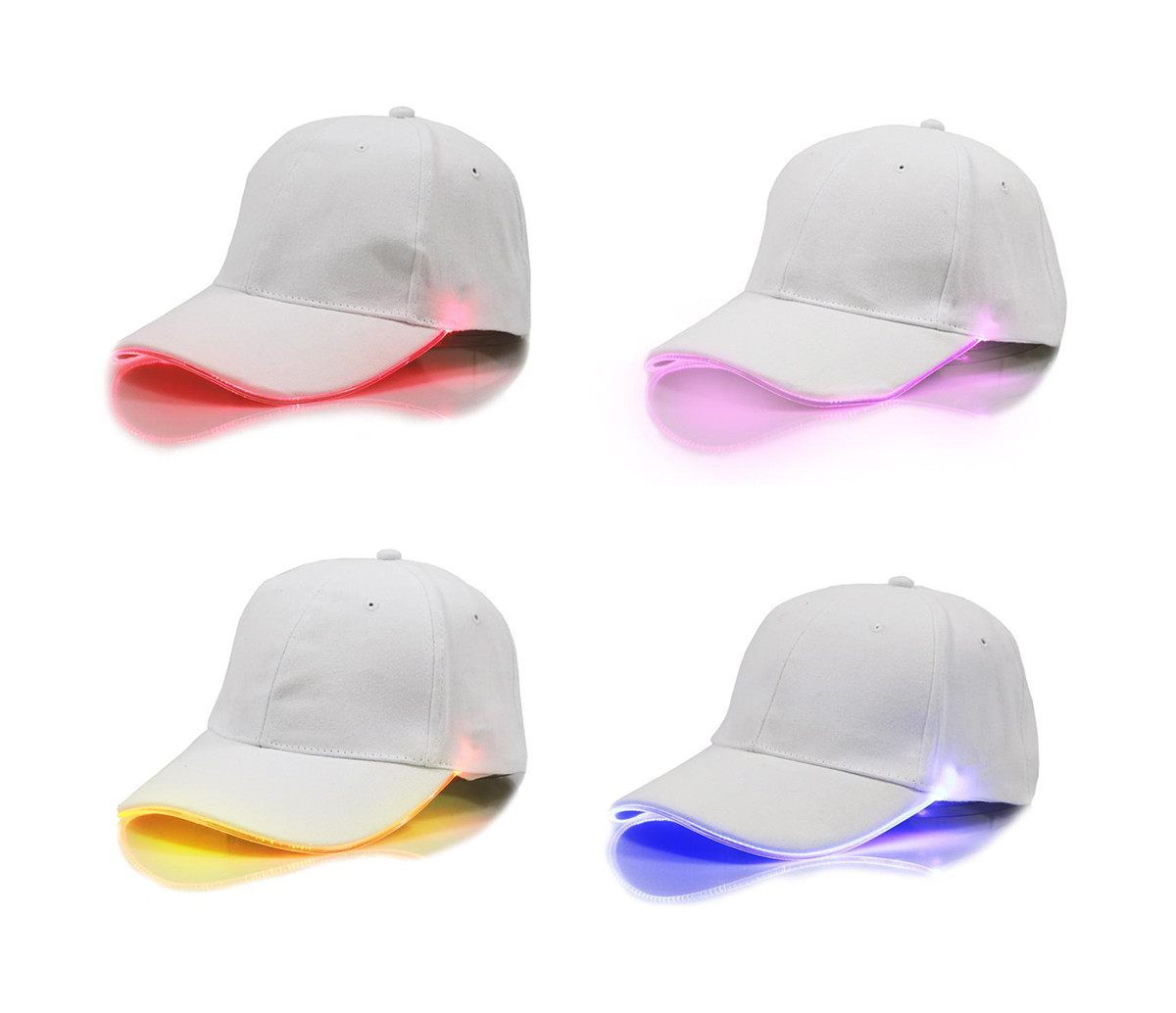 Бейсболка кепка SiPL с LED подсветкой Белая RGB - фото 2 - id-p117593683