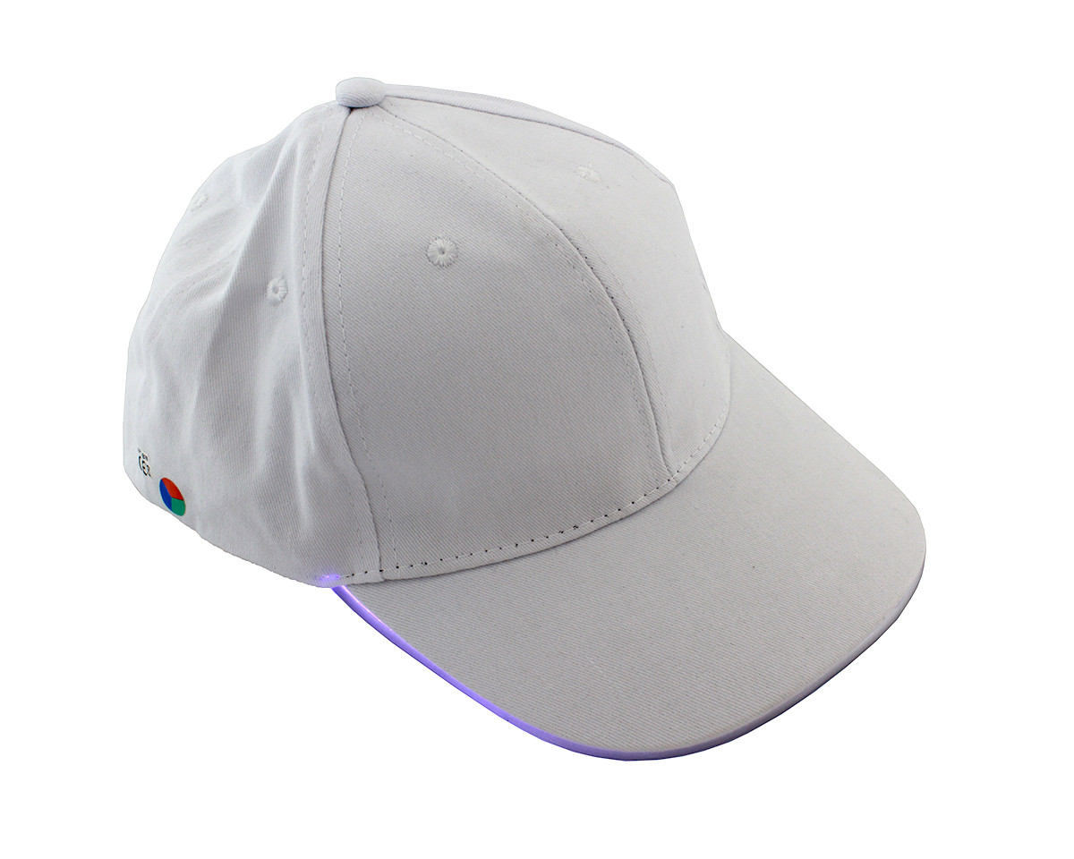Бейсболка кепка SiPL с LED подсветкой Белая RGB - фото 3 - id-p117593683
