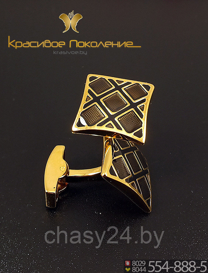 Запонки мужские из стали CBZ133