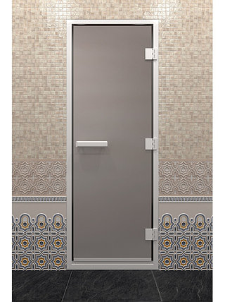 Дверь для хамама стеклянная DoorWood, сатин, 700x1900, фото 2