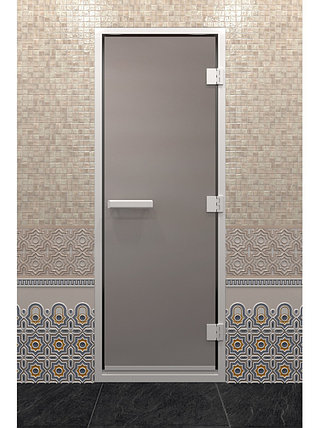 Дверь для хамама стеклянная DoorWood, сатин, 800x1900, фото 2