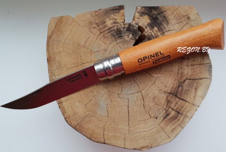 Нож складной Opinel 8 VRN углеродистая сталь (Carbon)