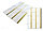 Панель ПВХ 3-х секционная белая с вставкой золото ДекоСтар, фото 2
