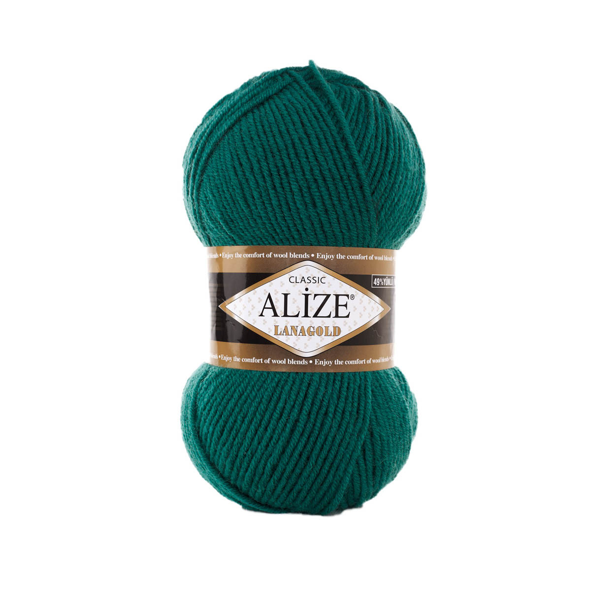 Пряжа Alize Lanagold 240 м. цвет 507 античный зеленый