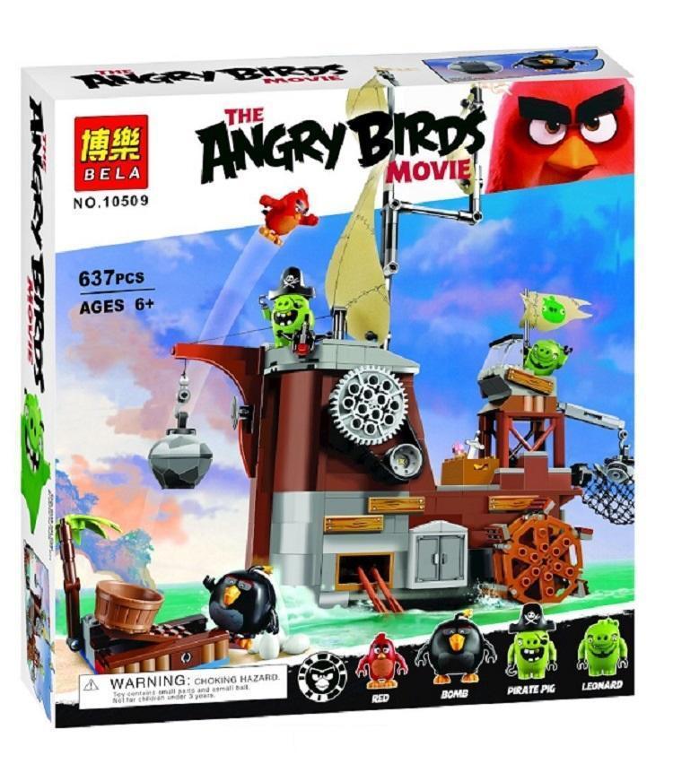 10509 Конструктор Bela Angry Birds "Пиратский корабль свинок", 637 деталей, аналог Lego 75825