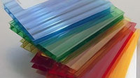 Поликарбонат сотовый 6 мм (зеленый, синий, красный, гранат, желтый, бирюза, коричневый) 2100*6000