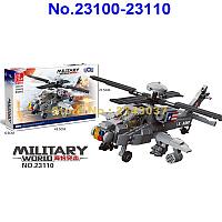 Конструктор военный вертолет (аналог Лего ) jie star 23110