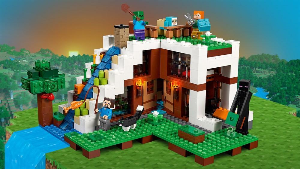 Детский конструктор майнкрафт База на водопаде Minecraft My World sy924 дом аналог лего lego серия для детей - фото 3 - id-p117614175
