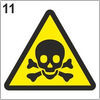 Знак Опасно! Ядовитые вещества на самоклеющейся пленке L40, 60, 100, 150, 200  