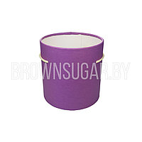 Шляпная коробка D21 H19 без крышки с ручками, цвет Фиолетовый