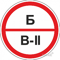 Знак категорийности помещений Б/В2