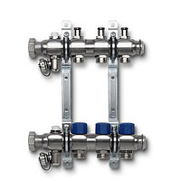 Коллектор для радиаторного отопления SANHA 1VT08RE для 8 контуров