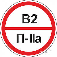 Знак категорийности помещений В2/П2а