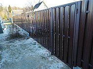 Забор из металлоштакетника - январь 2020
