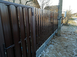 Забор из металлоштакетника - январь 2020 9