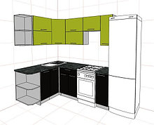 Угловая кухня Мила Глосс 2,0*1,5 м.