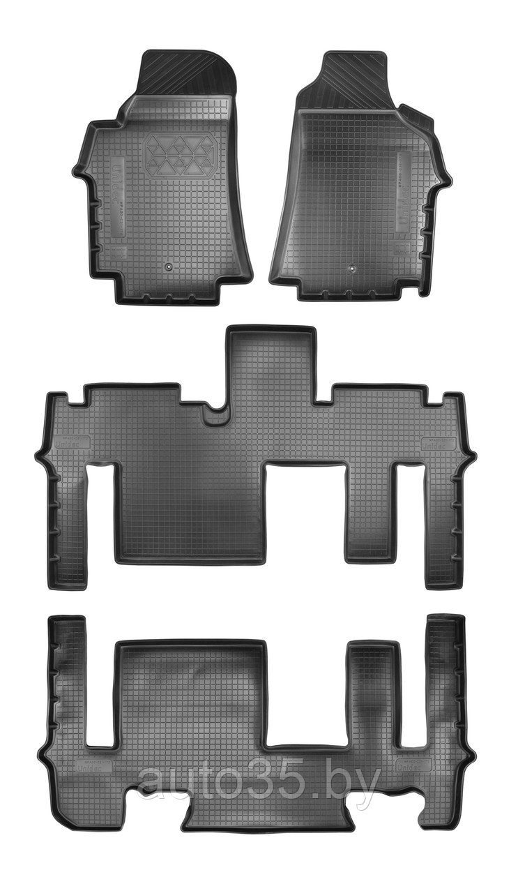 Коврики салонные для Hyundai H1 (2018) (4 шт., 3 ряда) - фото 1 - id-p117639983