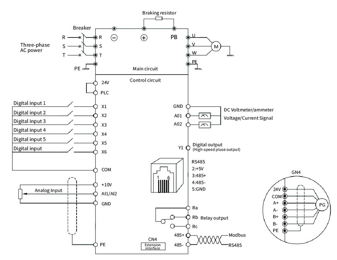 FV20-4T-0007G/0015L Преобразователь частоты 0.75 кВт, 2.3 А 3-х фазный Kinco - фото 3 - id-p116093130