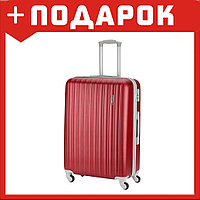 Чемодан Top Travel полоска (бордовый; S)