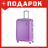 Чемодан Top Travel полоска (Фиолетовый; M)