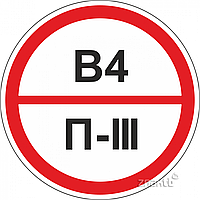 Знаки категорийности помещений В4/П3