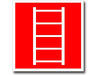 Знак Пожарная лестница на самоклеющейся пленке р-р 150х150