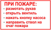 Знак Порядок действий при пожаре на самоклеющейся пленке р-р 200х120 - фото 1 - id-p7140873