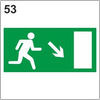 Знак Направление к эвакуационному выходу на самоклеющейся пленке р-р 300х150 - фото 1 - id-p7140893