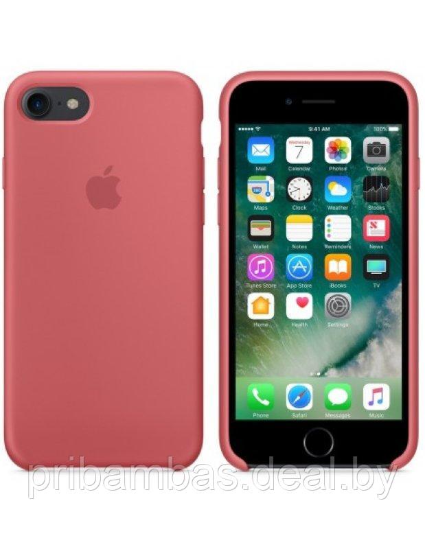 Чехол Silicone Case для Apple iPhone 7, 8, SE 2020 Нежный розовый ( Камелия ) - фото 1 - id-p117648620