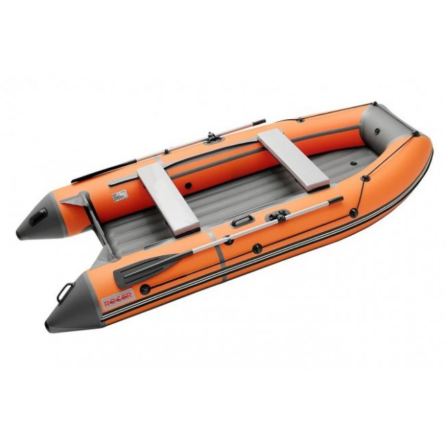 Надувная лодка Roger ЗЕФИР LT 3300 НДНД (лайт) Оранжевый с тёмно-серым