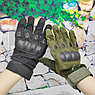 Кевларовые перчатки тактические полнопалые Oakley (Окли) прорезиненный кастет Черный цвет, фото 8